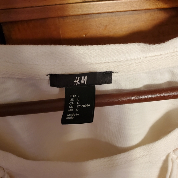 Sale H&M Fringe Blouse Cream Boho - Picture 4 of 5